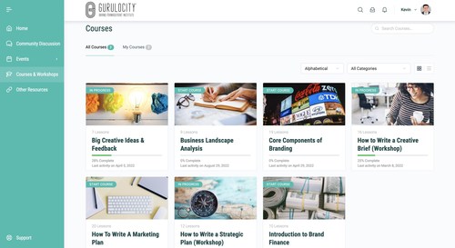 Gurulocity Brand Management Accelerator Training and Development Platform Screenshot