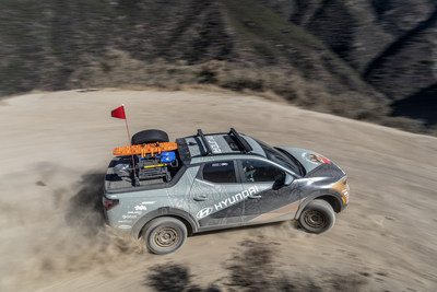 The Brute Squad’s 2022 Hyundai Santa Cruz is photographed in Santiago Canyon, Calif., on Sept. 28, 2022.