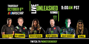 Monster Energy to Host Epic NASCAR Simulation Driving Competition On The Latest Episode Of "Live &amp; Unleashed With The Dingo"