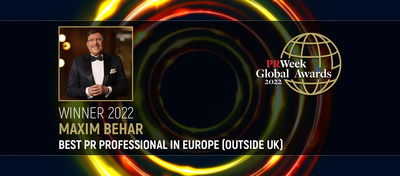 Maxim Behar: Best PR Professional in Europe for 2022 by PRWeek