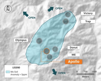 Figure 1: Plan View of the Guayabales Project Highlighting the Apollo Target (CNW Group/Collective Mining Ltd.)