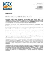 NGEx Minerals Announces C$20 Million Private Placement (CNW Group/NGEx Minerals Ltd.)