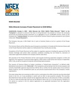 NGEx Minerals Increases Private Placement to C$30 Million (CNW Group/NGEx Minerals Ltd.)
