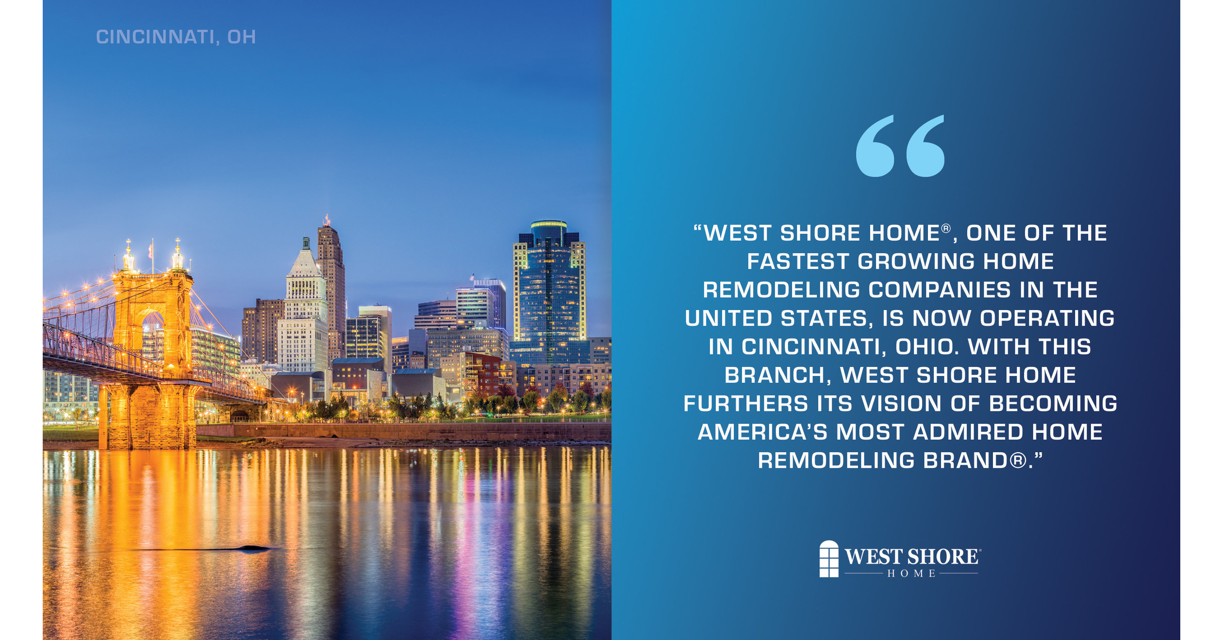 West Shore Home® Opens First Location in Ohio with New Branch in Cincinnati
