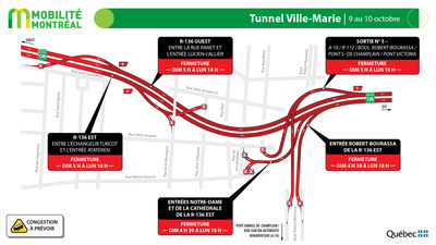 3. Tunnel Ville-Marie, 9 au 10 octobre (Groupe CNW/Ministre des Transports)