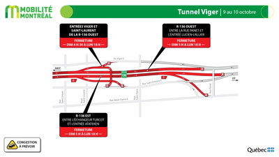 4. Tunnel Viger, 9 au 10 octobre (Groupe CNW/Ministre des Transports)