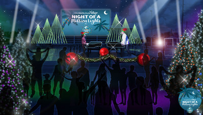 Give Kids The World's Third Annual Night of a Million Lights will take place Nov. 11, 2022-Jan. 1, 2023 at Island H2O Water Park in Kissimee, FL. Tickets are on sale now at www.gktw.org/lights/,, giving guests the chance to view a dancing lights show on a five-story water slide; enjoy live musical performances; stroll among millions of lights; and more. Proceeds will help GKTW fulfill its mission to provide critically ill children and their families with magical week-long wish vacations.