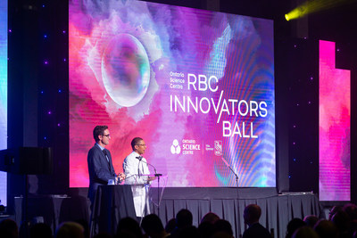 Scientist, author and TV personality Dan Riskin and Researcher-Programmer Walter Stoddard co-host the RBC Innovators Ball on Thursday, October 6, 2022 at the Ontario Science Centre. (CNW Group/Ontario Science Centre)