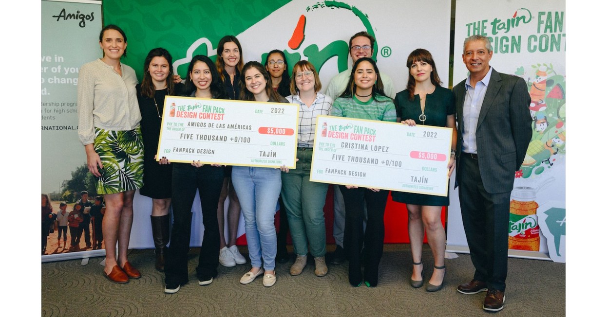 Tajín awards a prize of $5,000 to the winner of its Fan Pack Design Contest, reveals the new package with the winner's design and donates $5,000 to the nonprofit organization AMIGOS