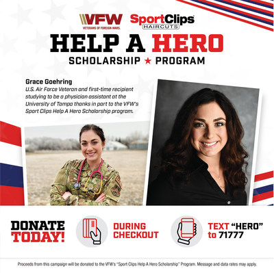 Veterans win now through Veterans Day when you get a haircut at a local Sport Clips Haircuts or donate by texting 