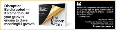 Unleash the the Unicorn from within. New corporate playbook from HBR Press and Mach49's top innovation expert, Linda Yates.