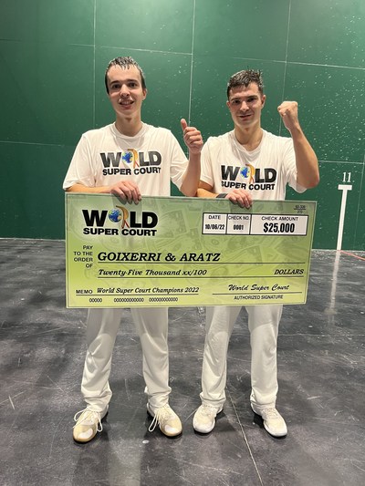 World Super Court Winners - Aratz and Goixerri (left to right).