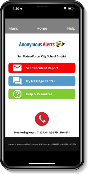 San Mateo-Foster City School District Partners with Anonymous Alerts to Introduce School Safety Tip Reporting Solutions