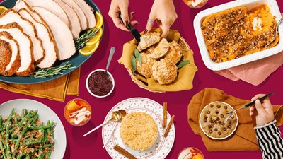 Home Chef's Thanksgiving recipe spread, available to order online for delivery