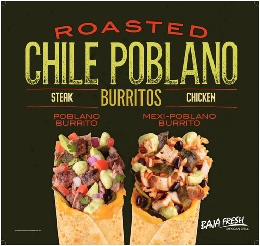 Baja Fresh Introduces New Poblano And Mexi Poblano Burritos   Baja Fresh Poblano And Mexi Poblano Burritos 