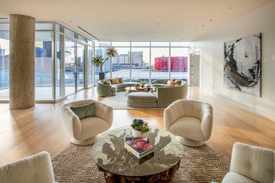 Residence 502, designed by Mitchell Gold + Bob Williams, part of the designer model-home program at HALL Arts Residences in Dallas, exclusively represented by Briggs Freeman Sotheby’s International Realty