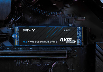 PNY CS1031 M.2 NVMe Gen 3x4 SSD installed in a system.