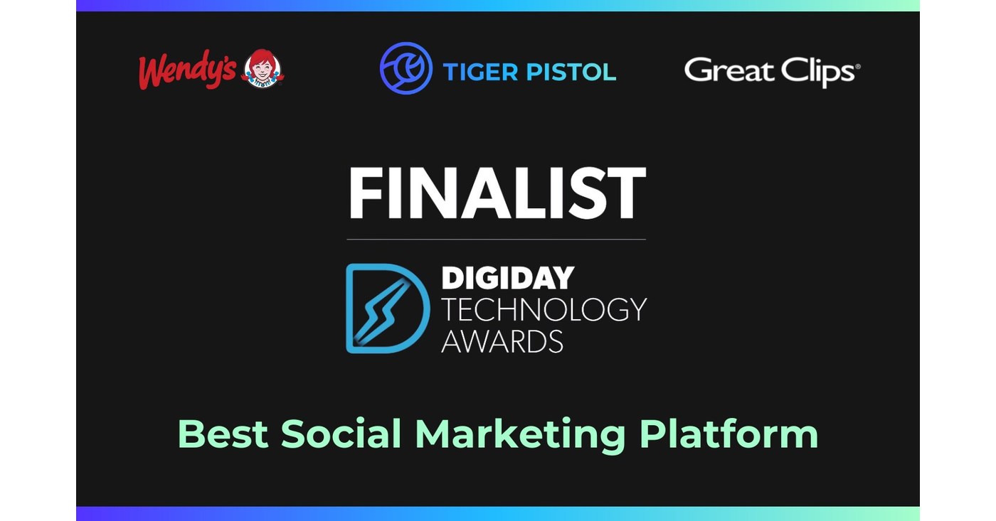 Tiger Pistol Rises to Finalist Round for Digiday Technology Awards’ “Best Social Marketing Platform”