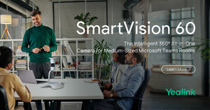 Yealink lance la caméra intelligente à 360 degrés tout-en-un SmartVision 60 pour Microsoft Teams au salon Microsoft Ignite