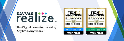 Savvas Learning Company announced that its Savvas Realize learning management system (LMS) has received Tech & Learning’s 2022 Best Tools for Back to School Award. Savvas Realize, the publishing industry's most innovative LMS, was honored in both the primary and secondary education categories as an exceptional technology platform that supports educators heading back to school.