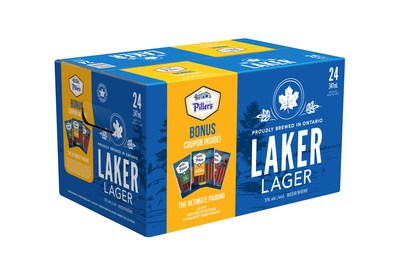 Laker Lager Pillers in case offer (CNW Group/Waterloo Brewing Ltd.)