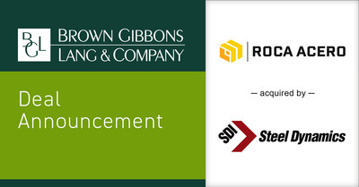 Brown Gibbons Lang & Company (BGL) is pleased to announce the completion of the sale of ROCA ACERO S.A. de C.V. (ROCA), a ferrous and nonferrous scrap metals recycling business, to Steel Dynamics, Inc. (NASDAQ/GS: STLD). BGL’s Metals & Metals Processing investment banking team, together with its Mexican Global M&A partner, RIóN Mergers & Acquisitions, served as financial advisor to ROCA in the transaction.