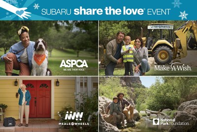 In 2022, the Subaru Share the Love® Event celebrates 15 years of giving back on behalf of customers. For any new Subaru vehicle purchased or leased at one of the more than 630 retailers from Thursday, November 17, 2022, through Tuesday, January 3, 2023, Subaru will donate $250 to the purchaser’s choice of charity.*