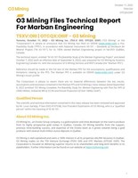 O3 Mining Files Technical Report For Marban Engineering