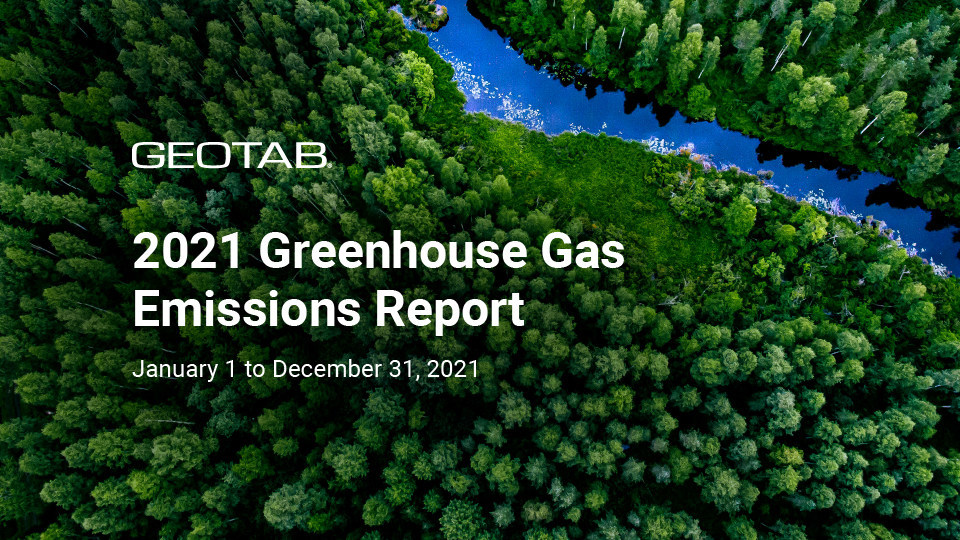 Geotab releases 2021 GHG Emissions Report - Vimarsana News