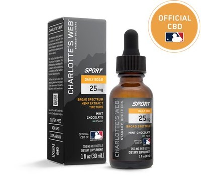 Major League Baseball (MLB) and Charlotte’s Web, the market leader in hemp CBD products, signed a first of its kind exclusive multi-year strategic partnership following the launch of Charlotte’s Web™ SPORT – Daily Edge broad-spectrum CBD oil tinctures. Charlotte’s Web NSF Certified for Sport® CBD products provide athletes safe, natural options to support recovery, help keep calm under pressure, and help sleep cycles and focus. (CNW Group/Charlotte''s Web Holdings, Inc.)