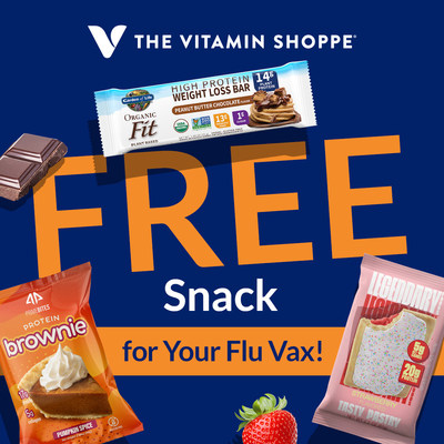 To encourage healthy communities, over 700 locations of The Vitamin Shoppe and Super Supplements will give away free protein bars and healthy snacks from October 22 to October 23 to anyone showing proof of a flu vaccine
