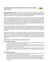 Gibson Energy Releases 2021 Sustainability Report Showcasing Sustainability Journey Progress (CNW Group/Gibson Energy Inc.)