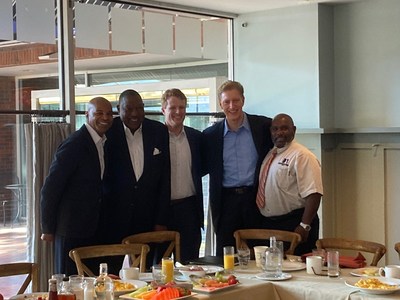 Photo - Left to right:<br />
Coach Tommy Amaker<br />
Coach Clint Bryant<br />
Rep. Joe Kennedy<br />
Dr. Matthew Daniels<br />
Dr. Vern Howard