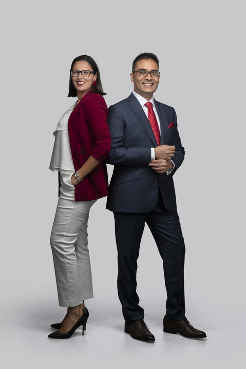 L-R: Hasnaa Descuns and Nitin Michael co-Founders of SynProNize