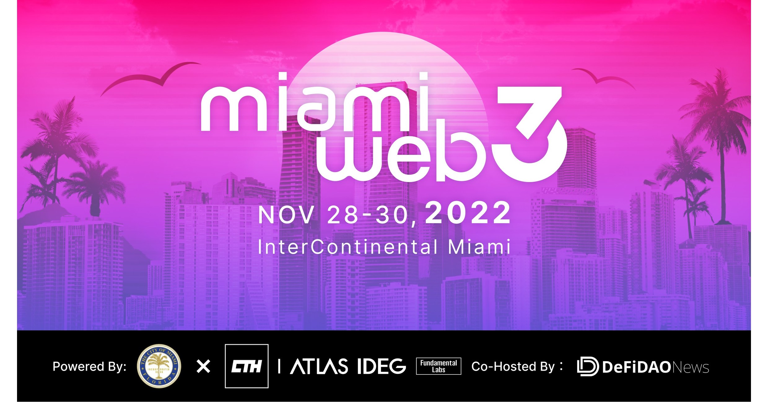 Major Institutional Crypto Summit MiamiWeb3 Slated for November