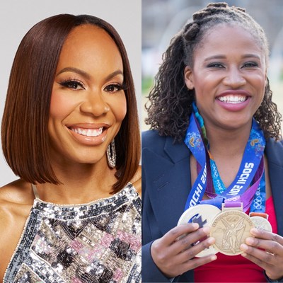 Olympic Gold Medalists Sanya Richards-Ross (left) and Lauryn Williams (right)