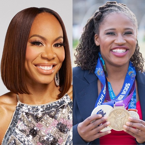 Olympic Gold Medalists Sanya Richards-Ross (left) and Lauryn Williams (right)
