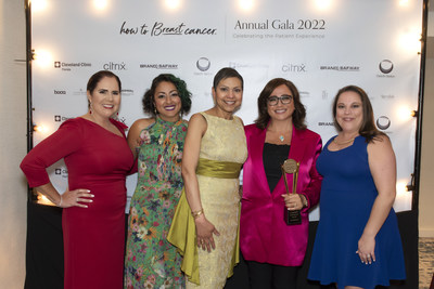 The How to Breast Cancer, October 8th Annual Gala celebrated the patient experience during an elegant event filled with intense positive energy, purpose, optimism, and hope. From Left to right: Maria Mongello, Myra Camino from Green Chemo Ninjas, Amelia O'Relly founder of How To Breast Cancer, Zeina Nahleh MD from The Cleveland Clinic, and Caroline Metzel-Diaz. Charity partner, Living Beyond Breast Cancer (LBBC) was the philanthropic recipient for the night.