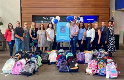 Wyndham Hotels and Resorts employees during the Company's annual backpack mania event.