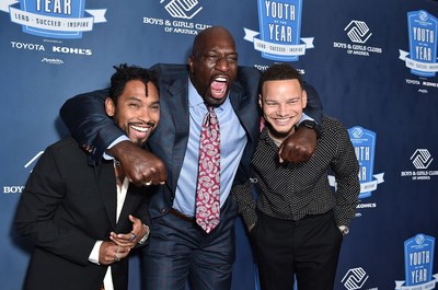 American singer and songwriter Miguel, WWE Superstar Titus O’Neil and country music artist Kane Brown gather to support Boys & Girls Clubs of America during its star-studded 75th anniversary celebration ceremony, sponsored by Toyota, Kohl’s and Mondelēz International.