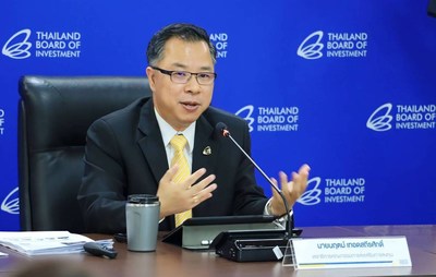 Mr. Narit Therdsteerasukdi, Secretary General of the Thailand Board of Investment (BOI), told reporters today that the board has approved a new 5-year investment promotion strategy framework structured around the concepts of innovation, competitiveness, and inclusiveness. (PRNewsfoto/Thailand Board of Investment (BOI))