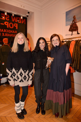 NEW YORK, NY - OCTOBER 13: Annie Hurlbut Zander, Demi Moore, and Glenda Bailey attend the Peruvian Connection x Glenda Bailey Launch Celebration at the brand's pop-up at 1070 Madison Avenue. (Photo by Patrick McMullan/PMC/PMC)