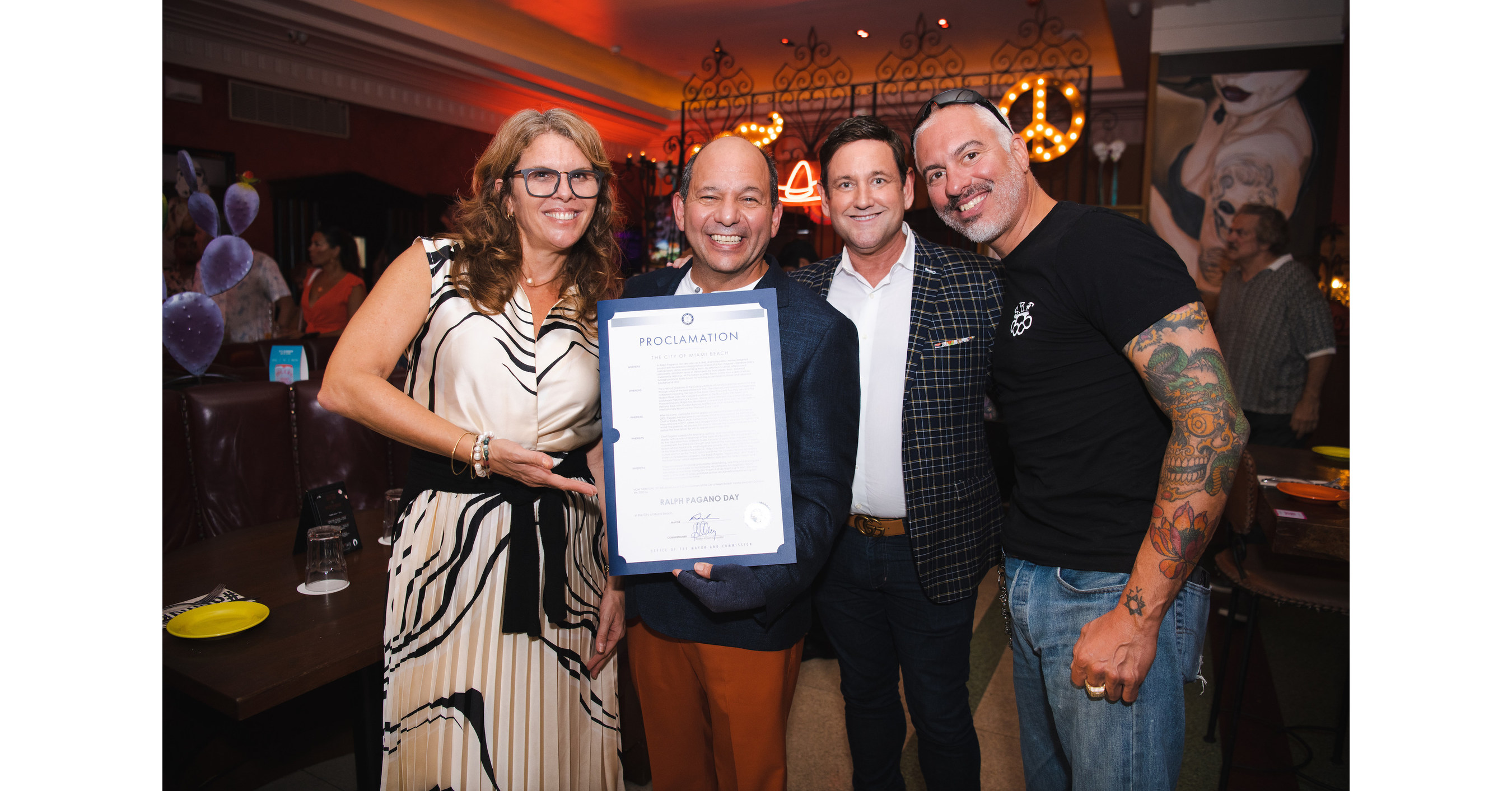 Celebrating 21 Years in South Florida, Celebrity Chef Ralph Pagano Received Proclamation From the City of Miami Beach