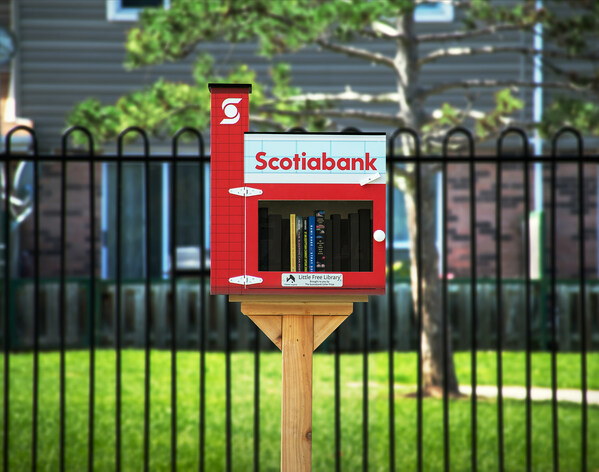 La Banque Scotia s’associe à Little Free Library pour mettre le meilleur de la littérature canadienne à la portée des lecteurs de tout le pays (Groupe CNW/Scotiabank)