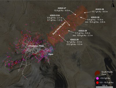 Figure 2 – Surface Plan View (CNW Group/i-80 Gold Corp)