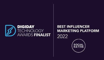 Mekaniker killing absurd Digiday names Social Native as "Best Influencer Marketing Platform"  finalist in Digiday Technology Awards