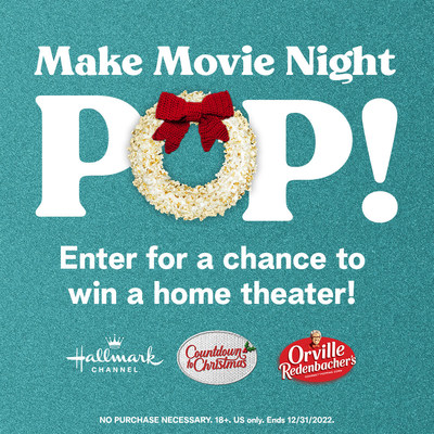 Orville Redenbacher’s® Gourmet™ Popping Corn, America’s leading fresh popped popcorn brand, and Hallmark Channel, the top destination for feel-good holiday entertainment, are offering the “Snack, Watch and Win” Sweepstakes. The grand prize – a home movie theater package valued at $6,000 – could be just the thing to make your holidays shine.