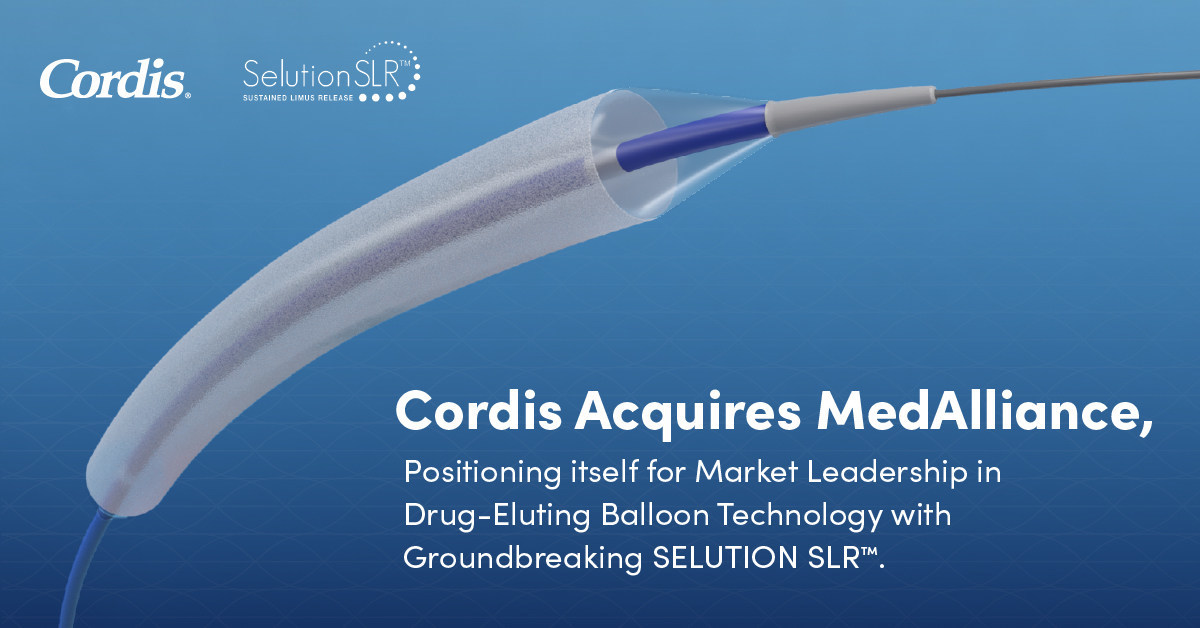 Cordis Announces Acquisition of MedAlliance, Positioning Itself for Market Leadership in Drug-Eluting Balloon Technology