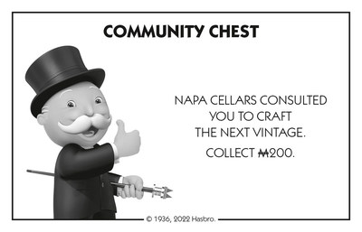 Napa Cellars MONOPOLY Community Chest playing card