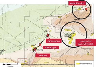 Figure 1: Drill program has commenced at Longpocket (Sue/Outcamp). (CNW Group/Laramide Resources Ltd.)